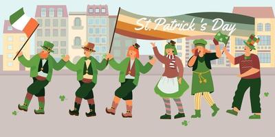 Patricks Day Parade Composition vector