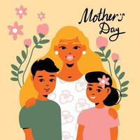 Family Mothers Day Composition vector