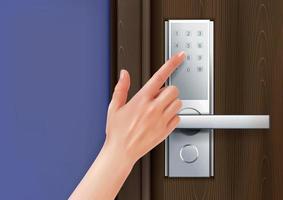 Electronic Door Handle Composition vector