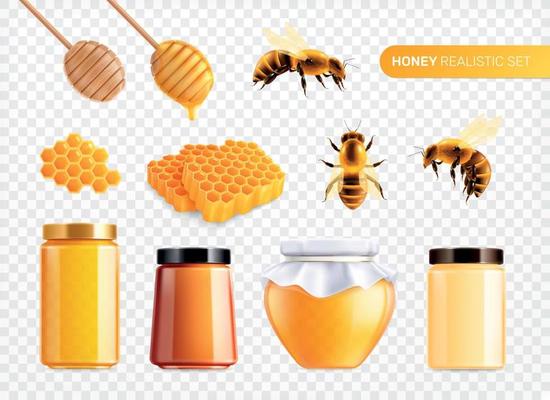 Realistic Honey Products Set