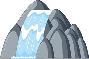 Isolated waterfall in cartoon style vector