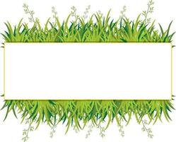 A horizontal frame of nature grass template vector