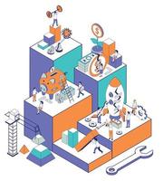 Economic Recovery Stages Composition vector