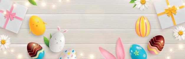 Easter Magic Gifts Composition vector