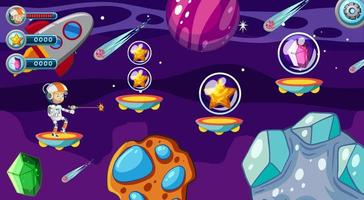 A Game Template Galaxy Space Scene vector