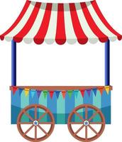 Amusement park trolley with striped roof vector