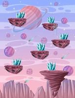 A Game Template Galaxy Scene vector