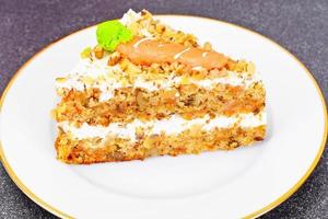 Baking Carrot Cake with Walnuts photo