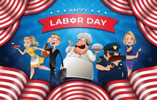 Happy Labor Day Concept vector