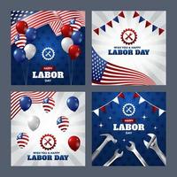 Labor Day Card Collection vector