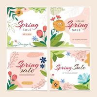 Spring Sale Instagram Post Template vector