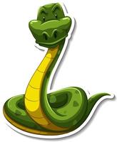 Snake cartoon character on white background vector