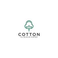 unique and easily recognizable cotton logo vector