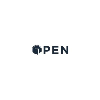 open logo with door symbol in letter O