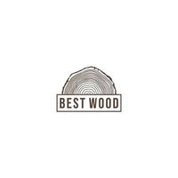 the best wood logo with wood texture illustration vector