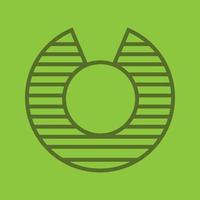 Vulnerability symbol color linear icon. Abstract metaphor. Thin line contour symbols on color background. Vector illustration