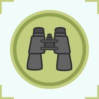 Binoculars color icon. Isolated vector illustration