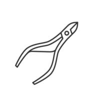 Cuticle nipper linear icon. Thin line illustration. Contour symbol. Vector isolated outline drawing