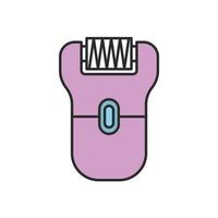 Epilator color icon. Electric shaver. Isolated vector illustration