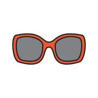 Women's sunglasses color icon. Isolated vector illustration