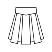 Skirt linear icon. Thin line illustration. Contour symbol. Vector isolated outline drawing