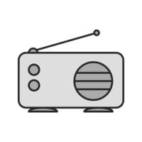 Radio color icon. Isolated vector illustration