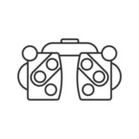 Phoropter linear icon. Refractor. Thin line illustration. Ophthalmic testing device. Contour symbol. Vector isolated outline drawing
