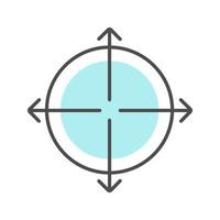 Expansion symbol color icon. Expand abstract metaphor. Isolated vector illustration