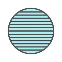 Whole symbol color icon. Sliced circle. Abstract metaphor. Isolated vector illustration