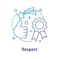 Respect concept icon. Quality idea thin line illustration. Achievement. Best choice. Vector isolated outline drawing