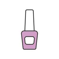 Nail polish bottle color icon. Isolated vector illustration