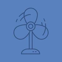 Fan color linear icon. Ventilator. Thin line contour symbols on color background. Vector illustration