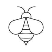 Honey bee linear icon. Wasp thin line illustration. Apiary contour symbol. Vector isolated outline drawing