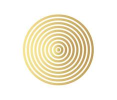 Concentric circle element. Gold luxurious color ring. Abstract  vector illustration for sound wave, golden graphic, Modern decoration for websites, posters, banners, template EPS10 vector