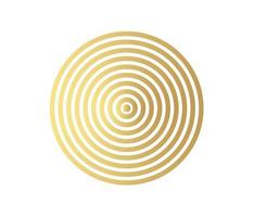 Concentric circle element. Gold luxurious color ring. Abstract  vector illustration for sound wave, golden graphic, Modern decoration for websites, posters, banners, template EPS10 vector