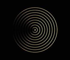 Concentric circle element. Gold luxurious color ring. Abstract  vector illustration for sound wave, golden graphic, Modern decoration for websites, posters, banners, template EPS10 vector