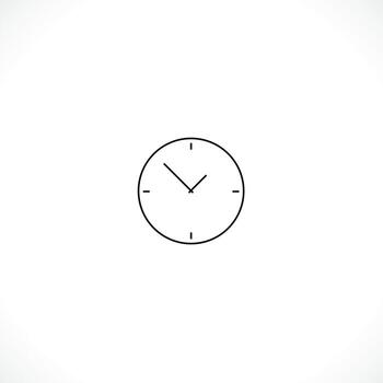 icono de reloj. estilo plano del símbolo del tiempo del reloj. diseño de icono de sitio web, logotipo, aplicación, interfaz de usuario. ilustración - vector. Eps10. vector