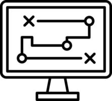 Digital Strategy Line Icon vector