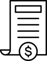 Paid Articles Line Icon vector