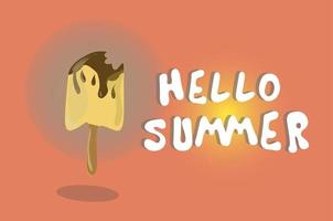 hello summer vector illustration