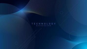 Abstract technology background with wave shapes vector