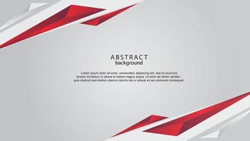 Abstract gray background with red triangle shapes vector