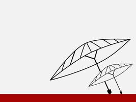 Japanese Culture Day Background or Greeting Card Design. Illustration of Wagasa or Japanese traditional umbrella on a white background, and a copy space area. vector