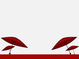 Fondo del día de la cultura japonesa o diseño de tarjeta de felicitación. Ilustración de wagasa o paraguas tradicional japonés sobre un fondo blanco y un área de espacio de copia. vector