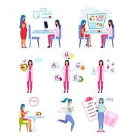 conjunto de ilustraciones vectoriales planas de estilo de vida saludable. nutricionista consulta mujer obesa aislados personajes de dibujos animados. dietista que ofrece un plan de nutrición equilibrado. comer verduras y frutas para adelgazar 4461838 ... conjunto de ilustraciones vectoriales planas de estilo de vida saludable. nutricionista consulta mujer obesa aislados personajes de dibujos animados. dietista que ofrece un plan de nutrición equilibrado. comer verduras y frutas para adelgazar 4461838 ...