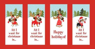 A set of Christmas illustrations. vector