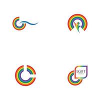 Ilustración vectorial de plantilla de símbolo de logotipo lgbt - vector