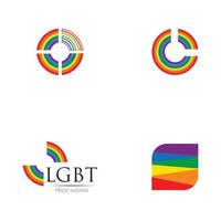 Ilustración vectorial de plantilla de símbolo de logotipo lgbt - vector