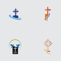 christian cemetery icon vector illustration design template