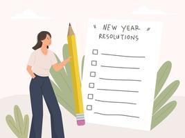 New year resolutions concept illustration vector